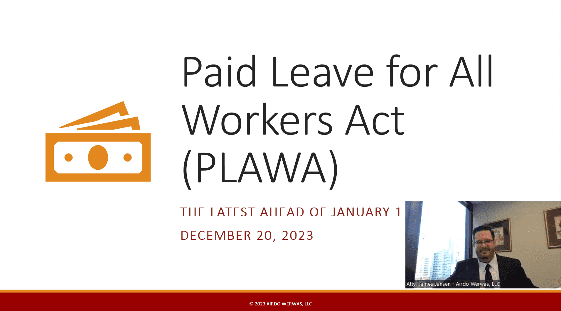 James C. Jansen Hosts a Live Webinar on the Illinois Paid Leave for All